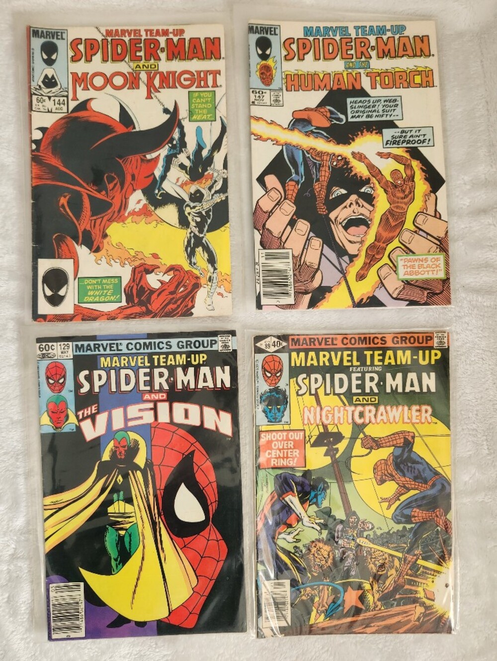 Marvel Team-Up #89 #129 #144 #147 Spider-Man Moon Knight Vision 4 Comic Book Lot